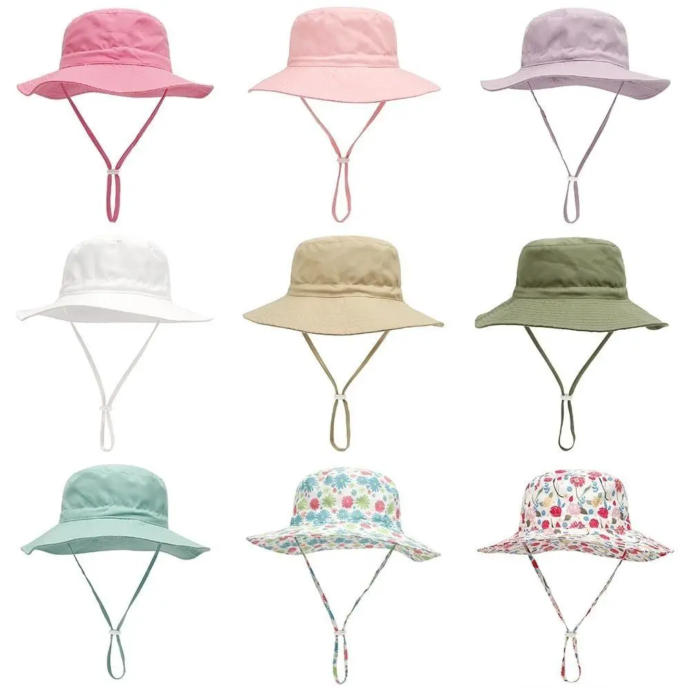 Lovely Anti UV Headwear Cotton Panama Cap Baby Accessories Infant Cap Newborn Bucket Hat Summer Baby Sun Hat Baby Beach Caps