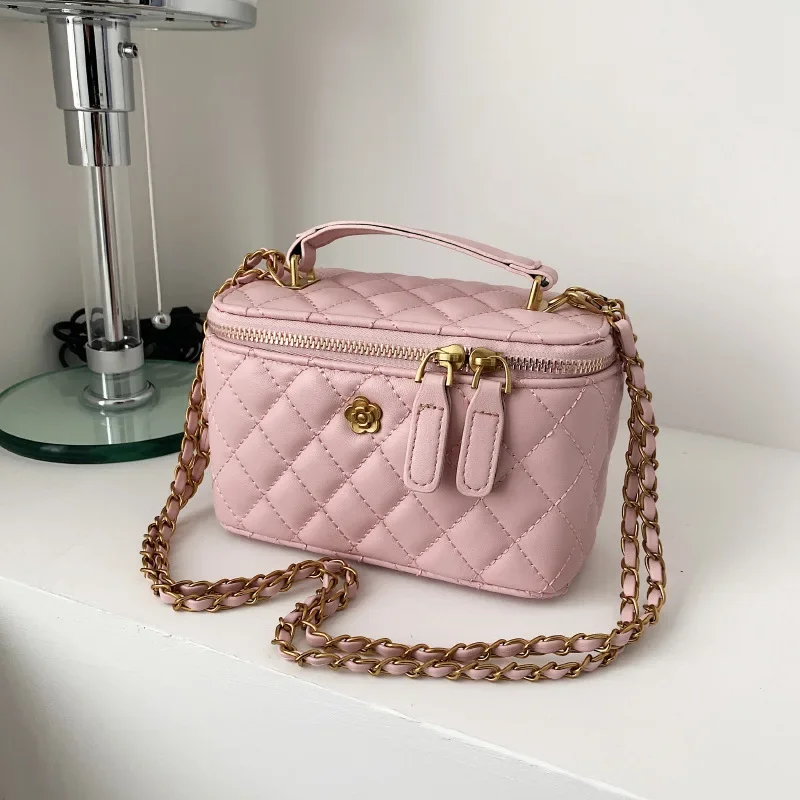 High-grade Diamond Pattern Chain Bag Women's Simple All-match