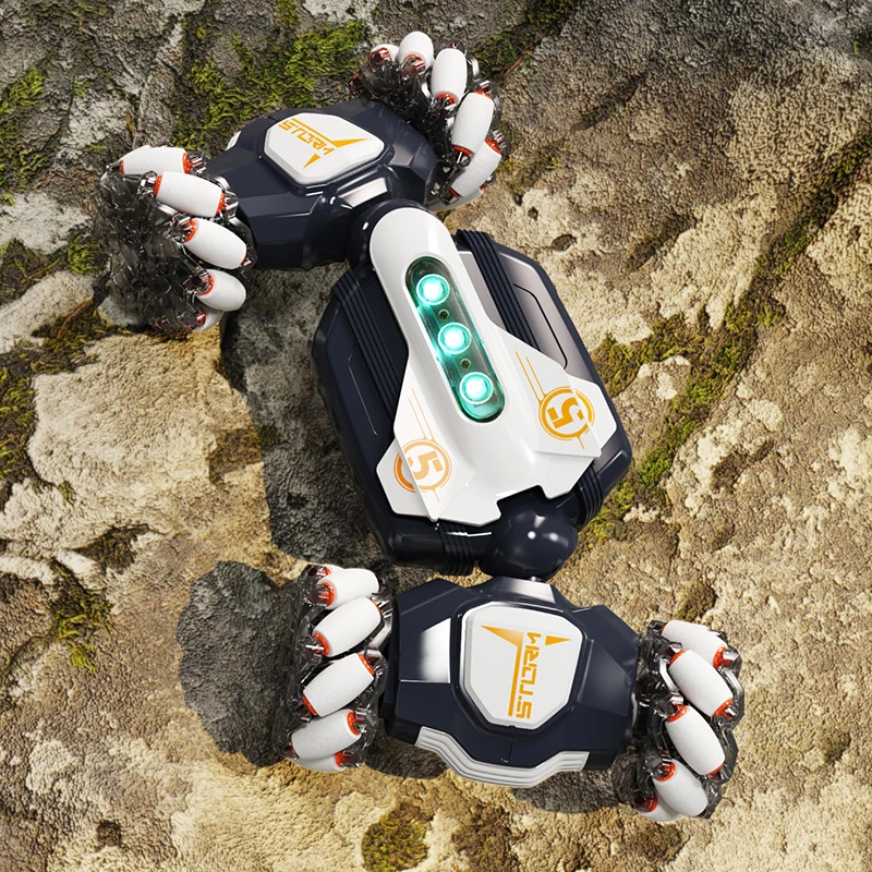 RC Stunt Car Remote Control Car Watch Hand Gestures 4WD 360° Rotating Off-road Climbing Exhaust Blowtorch Music Toy For Children 5