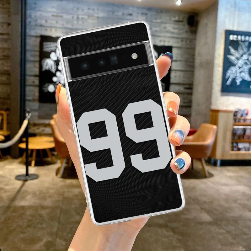 Fußballspieler-Nationalmannschafts-Trikot-Handyhülle für Google Pixel 8 7 6 5 4 4XL 7A 6A 5A 4A 3A 3AXL Pro 5G transparente Taschen – Detail 7