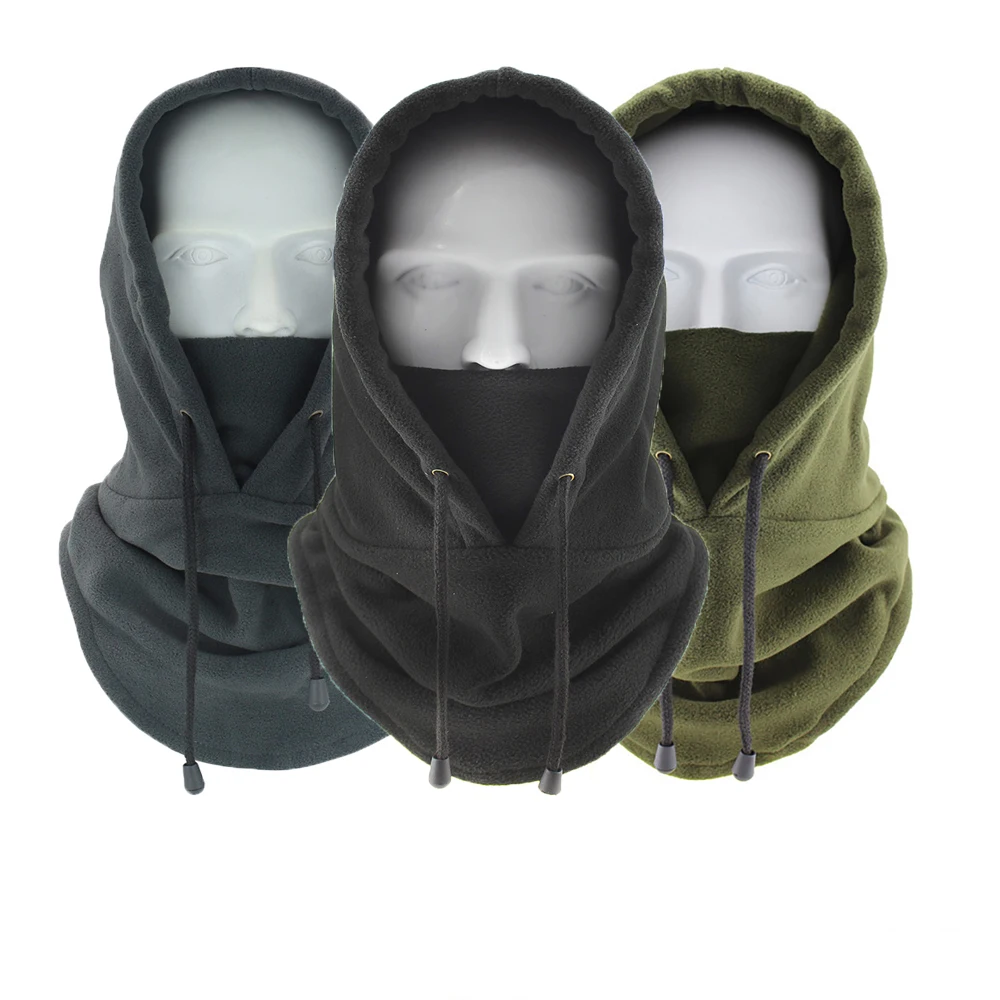 New Fashion Warm Cap Winter Men Women Hat Waterproof Thermal Polar Fleece Balaclava Hat Hooded Neck Warmer Hiking Cycling Cap 2