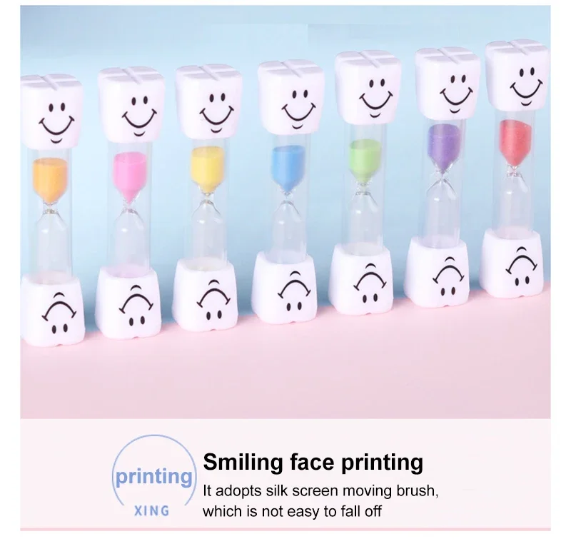 Children Kids Toothbrush Timer 3 Minutes 2 Minutes Smile Sandglass Tooth Brushing Hourglass Gift Sand Clock sand timer liquid hourglass timer colored hourglass