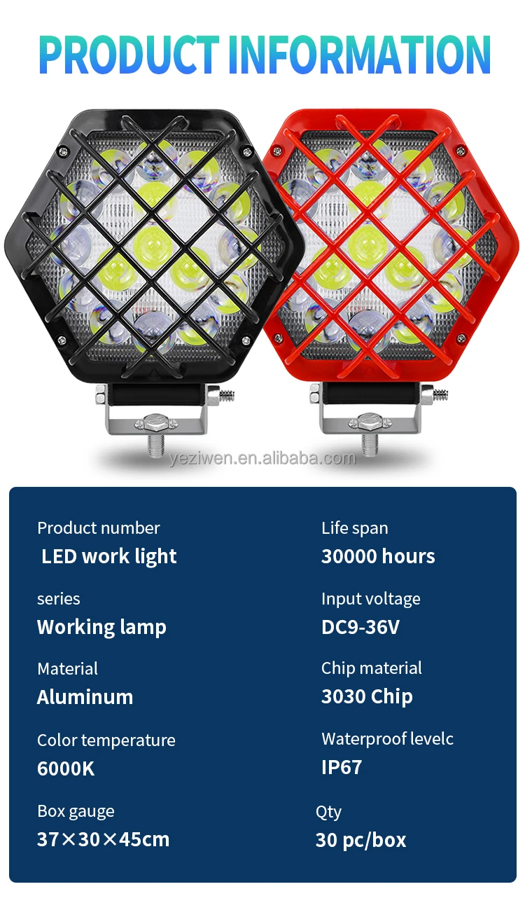 Auto Work Light 150W Led Light Round Square LED Offroad LED Bar 5.5 Inch Spot Fl