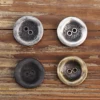 Two Hole MUKU Antique Design Metal Buttons Made Old Jacket Fashion Black Dress Sweater New Sewing Accessories Knitting 1