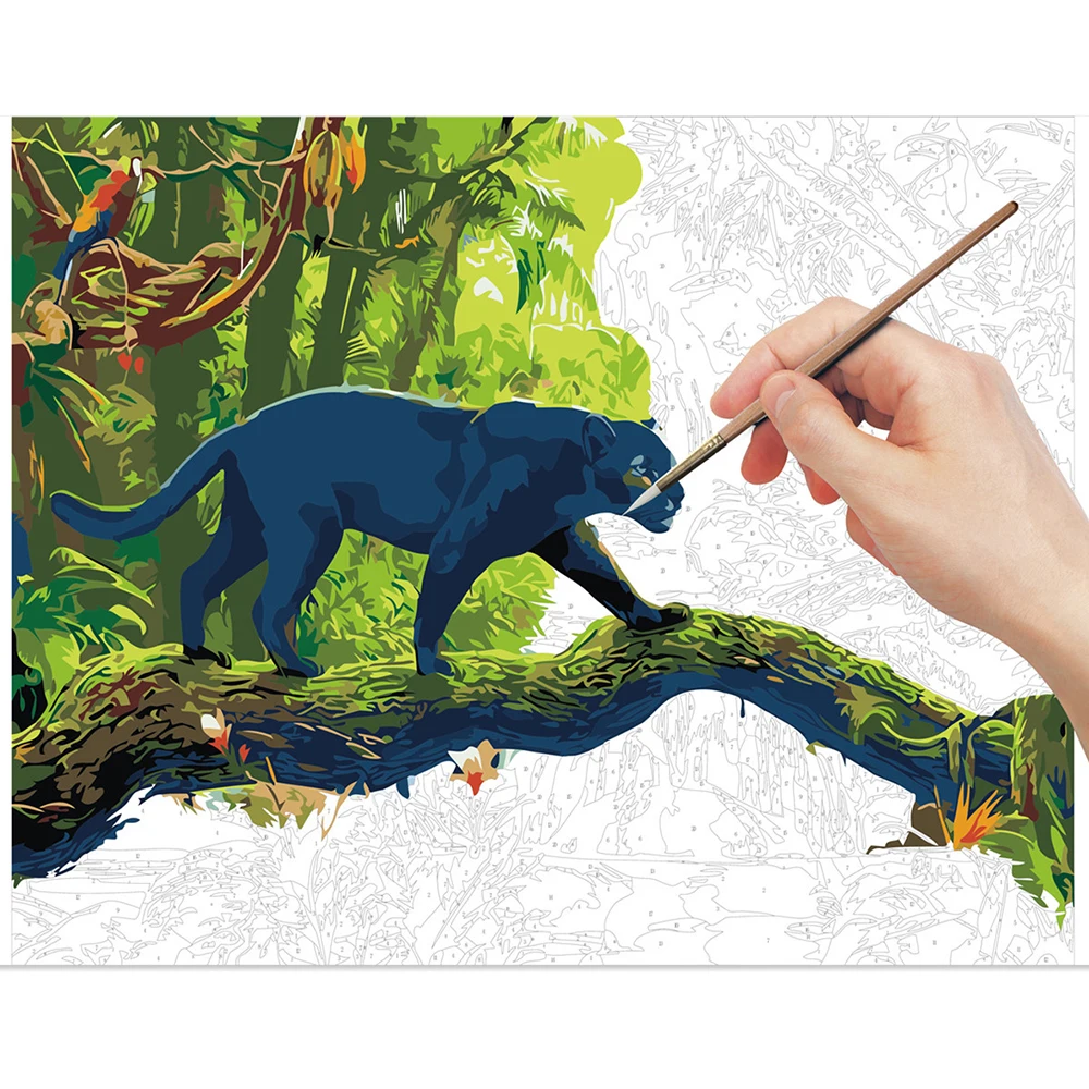 Oil Painting By Numbers Animal Diy Paint By Numbers For Adult Flower