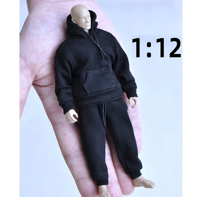 1/12 Scale Figure Clothes Fashion Hoodies Casual Sport Pants Model