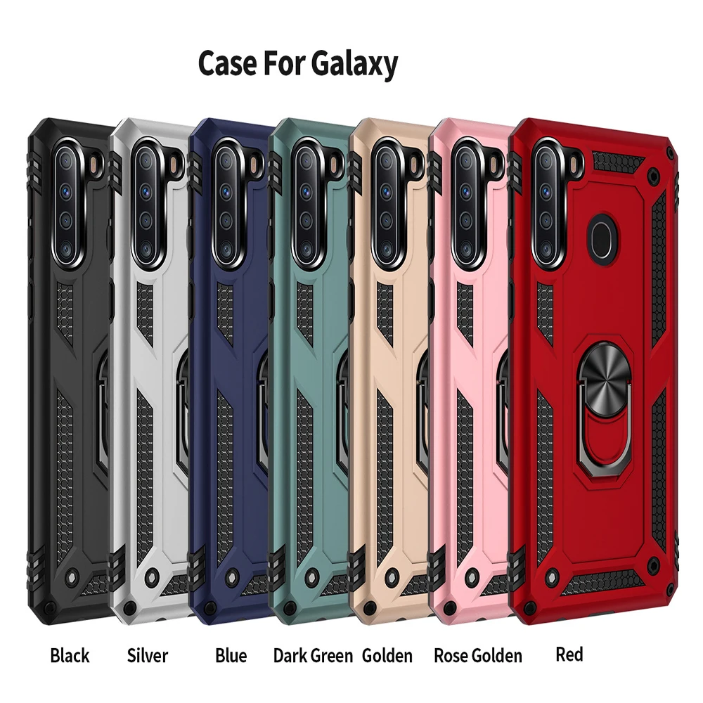 

10pc For Samsung Galaxy A20e A70 A50 A40 A30 A20 A10 Case Kickstand Armor Cover For Samsung A80 A90 A50 A70 M40 M20 Magnet cases