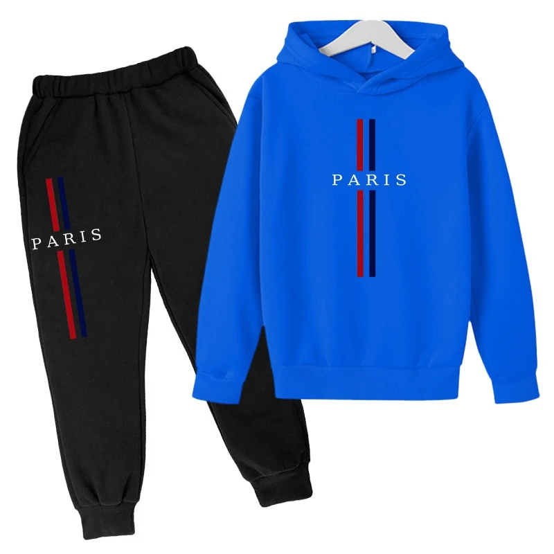 Paris T-shirts for Children Suit for Girls Clothes Children's Clothing Set 2024 Baby Summer Clothes Autumn Pure Cotton Clothing 4