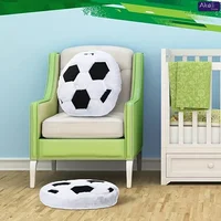 Sports Themed Plush Pillow Football Basketball Design Soft Fabric Cushion Simulation Football Doll Children's Birthday Gifts 2
