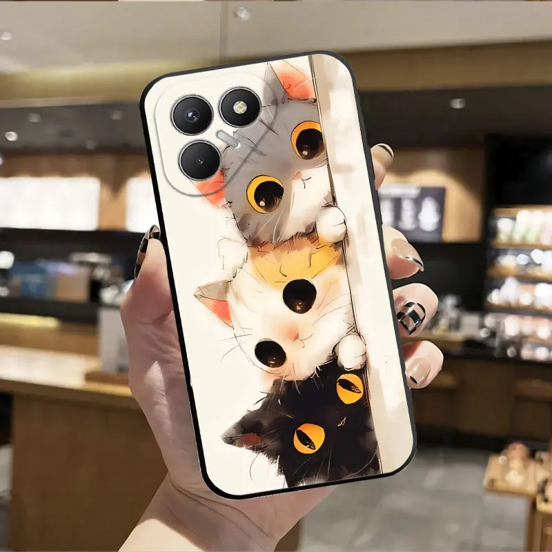 Sleek Silicone Shockproof Phone Case - Ultra Fashion Print, Black