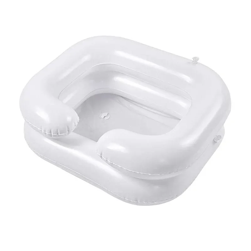 Inflatable Hair Washing Basin Portable Shampoo Hair Wash Tray With Drain Tube Nursing Aid Sink Shampoo PVC Tray For The Disable
