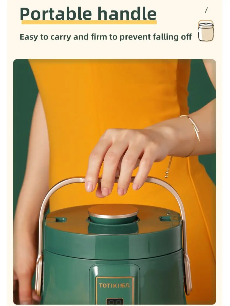 Totiki Multifunction Low Sugar Rice Cooker Non-stick Smart Cooking Machine Portable 1.2L/1.6L Household Appliance For 1-2 People