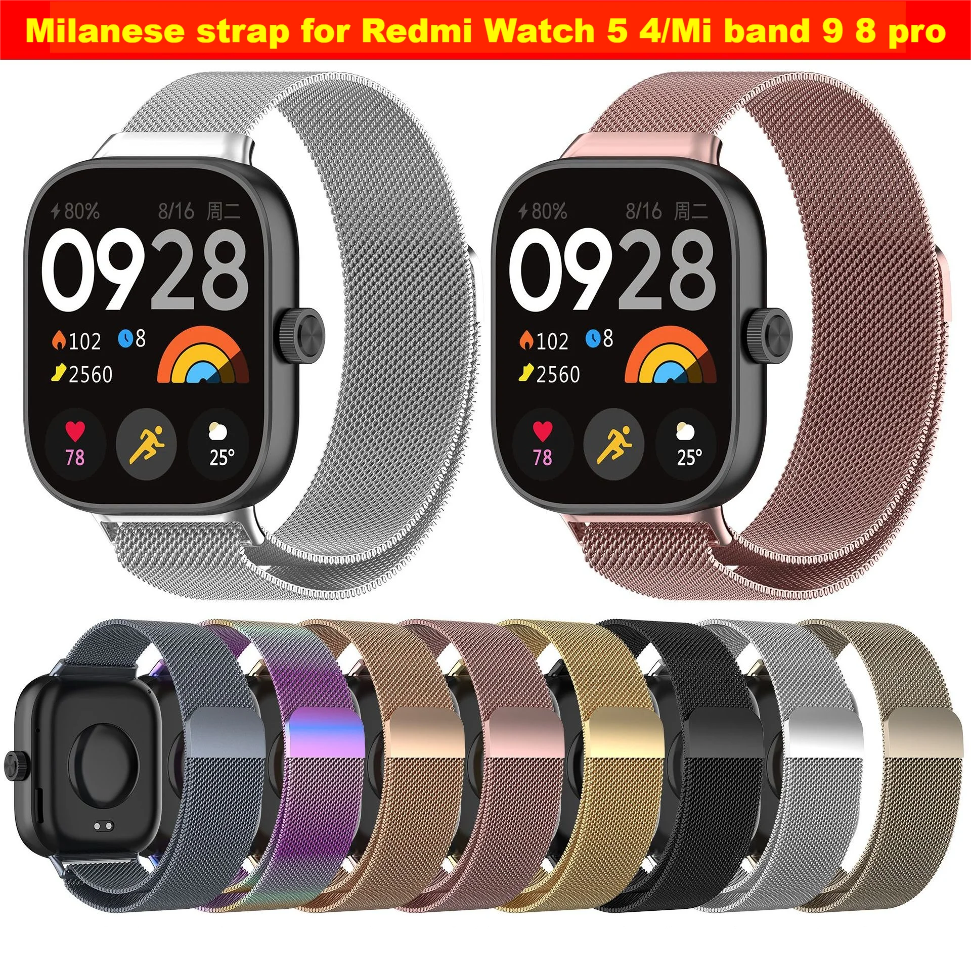 Sleek Milanese Stainless Steel Replaceable Watch Strap
