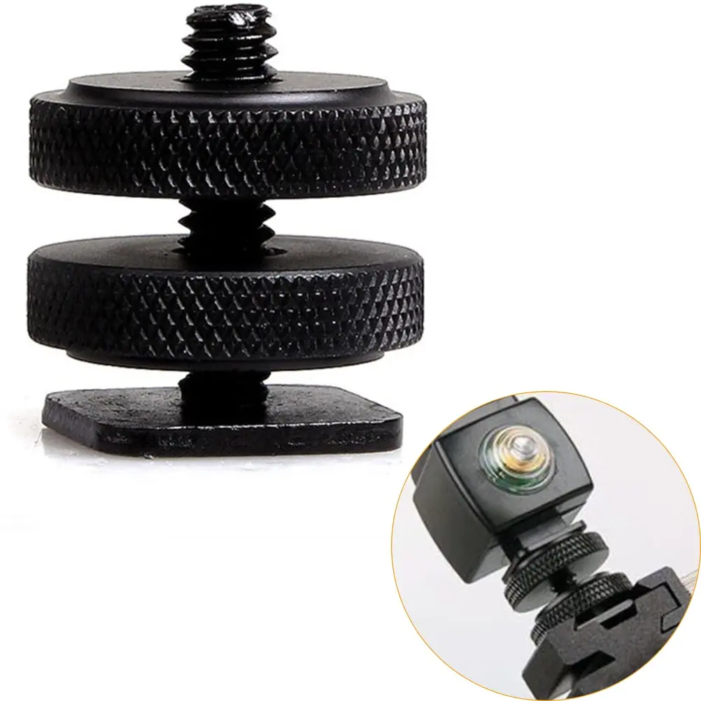 Description Picture 5 of itemProfessional 1/4" Dual Nuts Tripod Mount Screw to Flash Camera Hot Shoe Adapter Tripod & Accessories P25 0.3