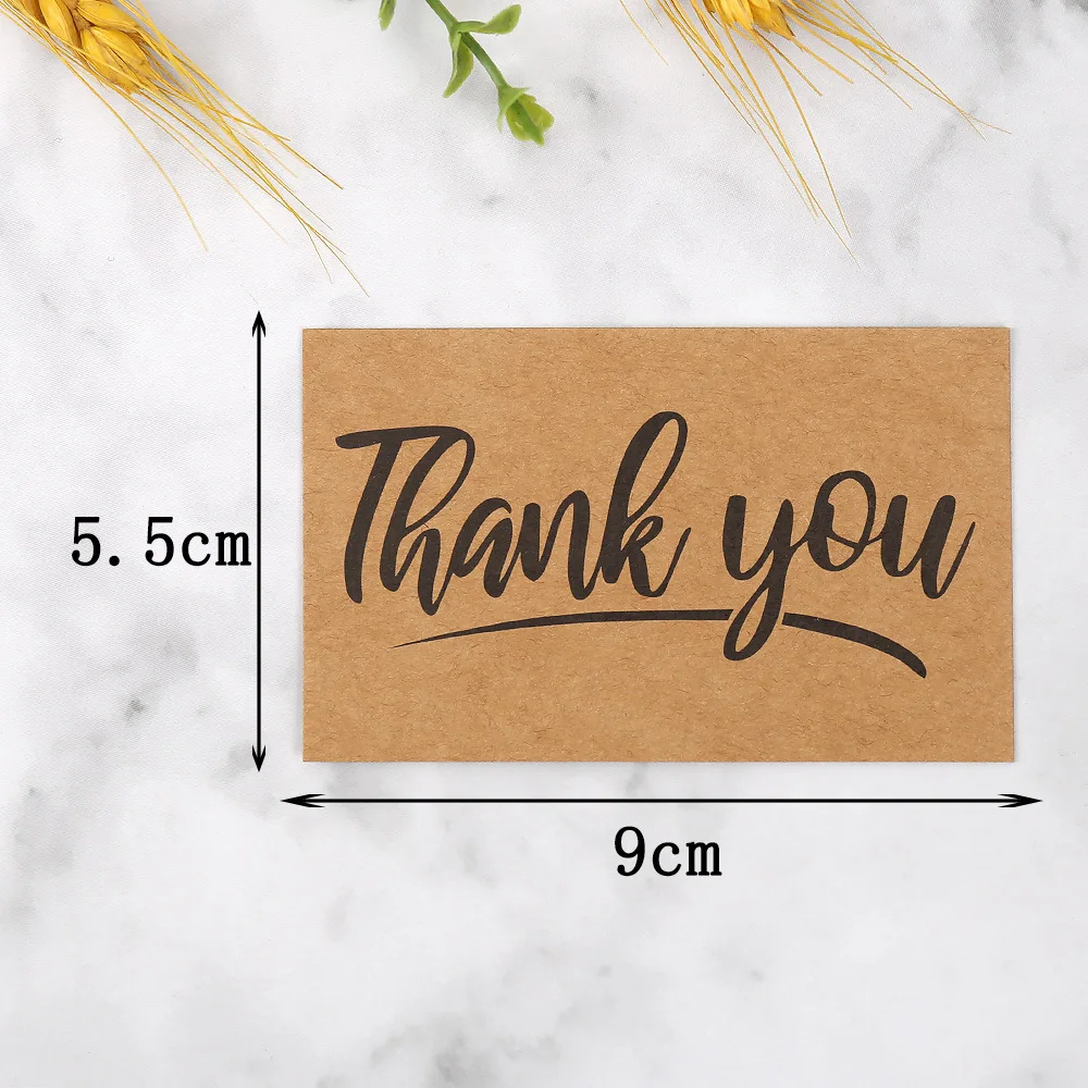 50PCS Kraft Paper Thank You Cards – Blank Greeting Cards for Kids Birthday, Baby Shower... - SKU BGC02113 - UGI Packaging