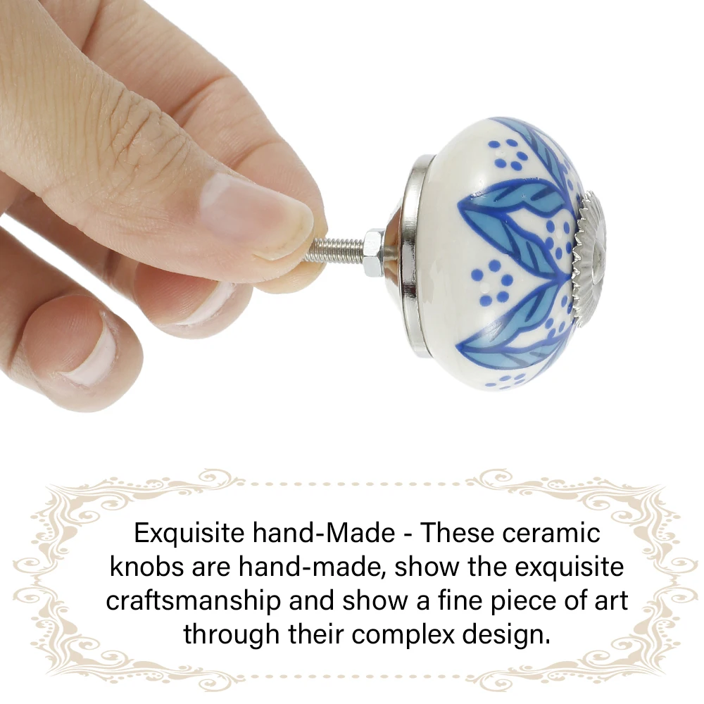 Shabby chic vintage ceramic drawer knobs drawer pull cupboard door porcelain handles set