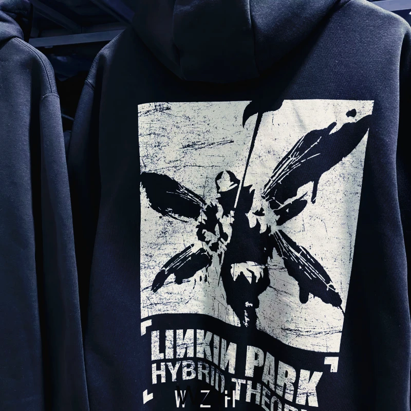 Linkin Park Linkin Park Rock Band Punk Vintage Street Hooded Sweater Men's and Women's Thin Velvet Winter Clothes Women 2