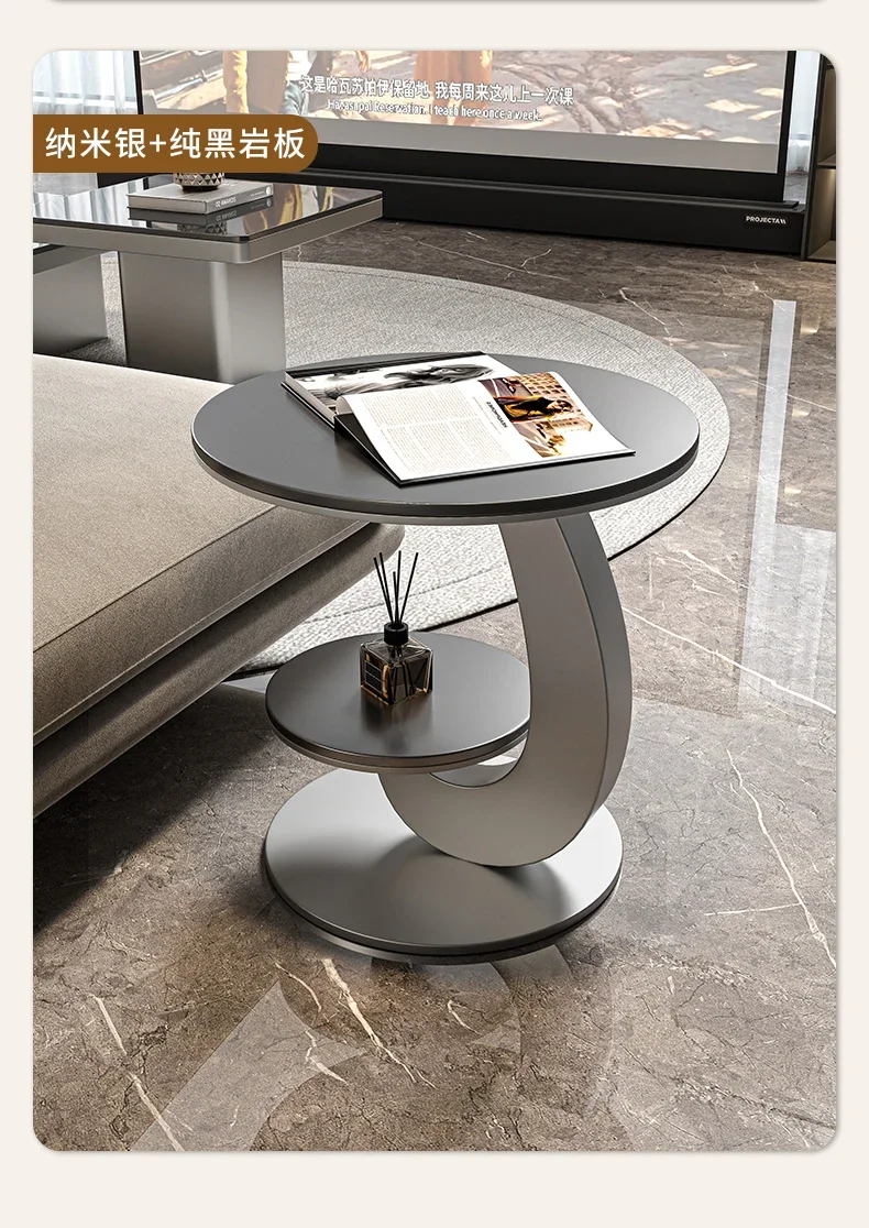 BJ BJ Light Luxury Living Room Sofa Side Table Balcony Small Round Table Advanced Sense Creative Home Small Coffee Table Advanc