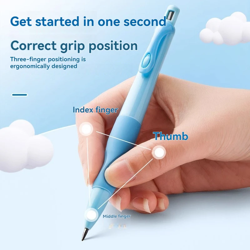 새로운 2.0mm 기계식 연필 세트 4PCS 다채로운 연필 + 리필심 + 지우개 + 샤프너 학교 미술 스케치용 문구 세트