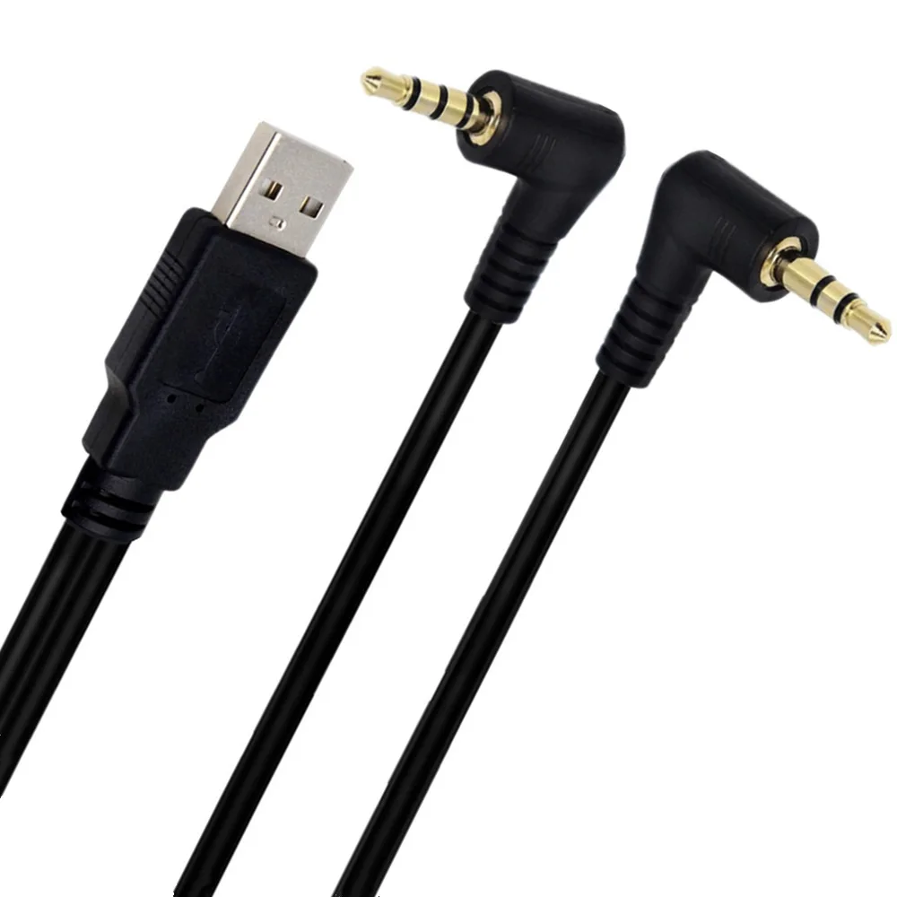 USB To Male Pole Pole Audio Charging Cable for Bluetooth