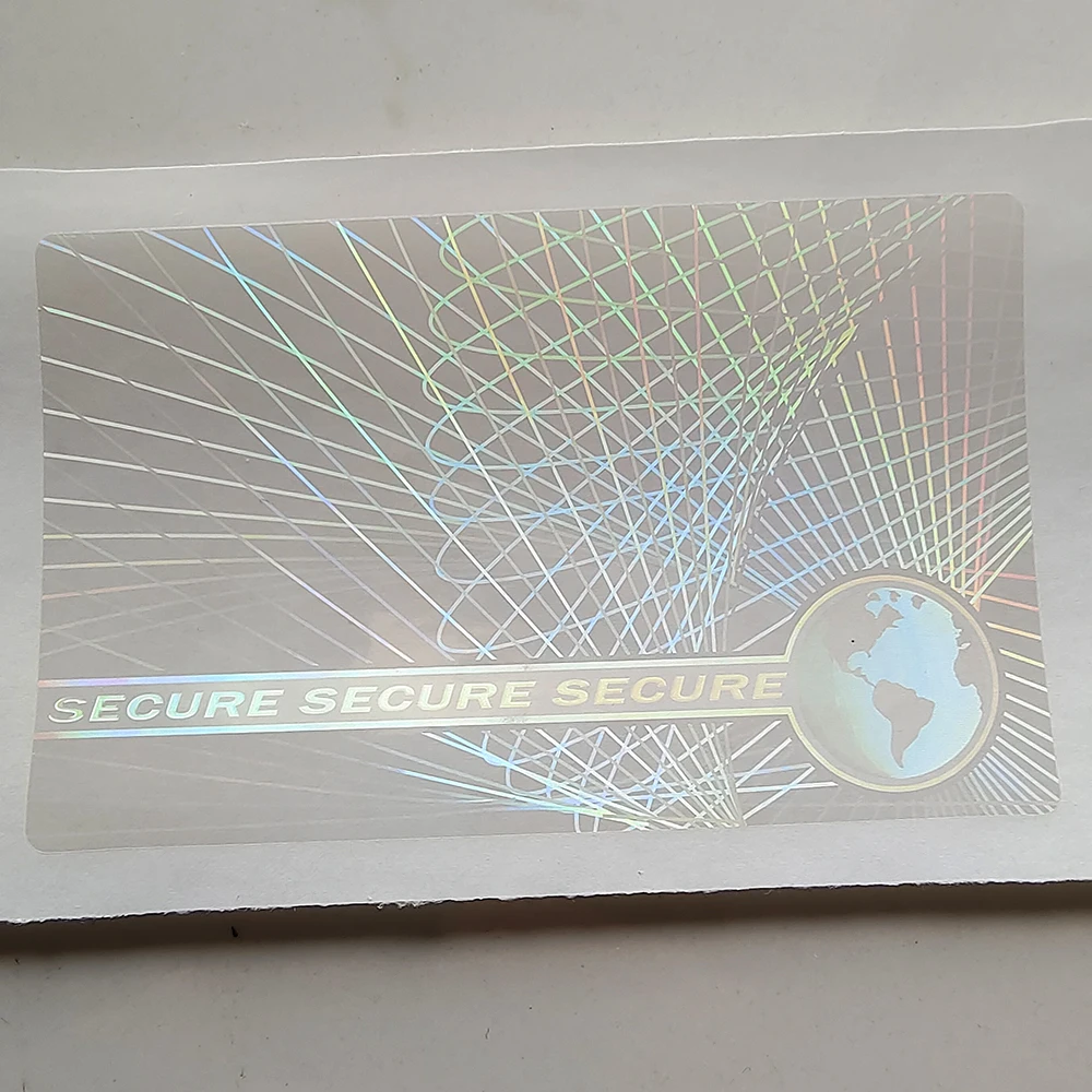 10PCS Hologram Card Overlays Security Sticker Authenticity Genuine Seal Teslin ID Badge Anti-fake Secure Skin Anti-counterfeit