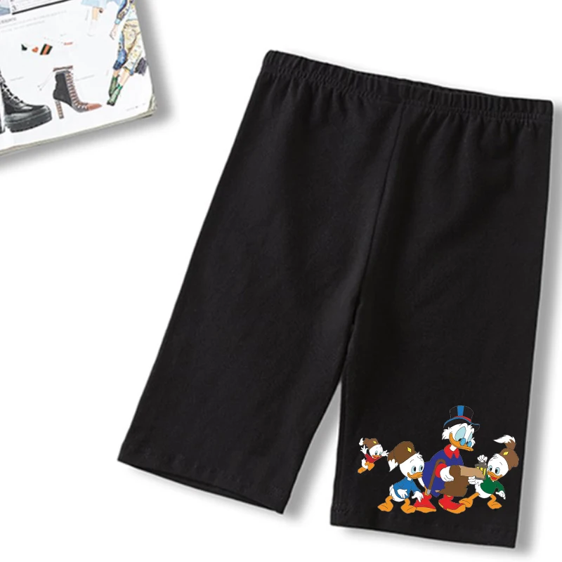 Disney Mickey Mouse Mid Waist Women Sport Shorts Slim Fit High Stretchy Trousers For Summer Female Party Ladies Exercise Short trendy clothes