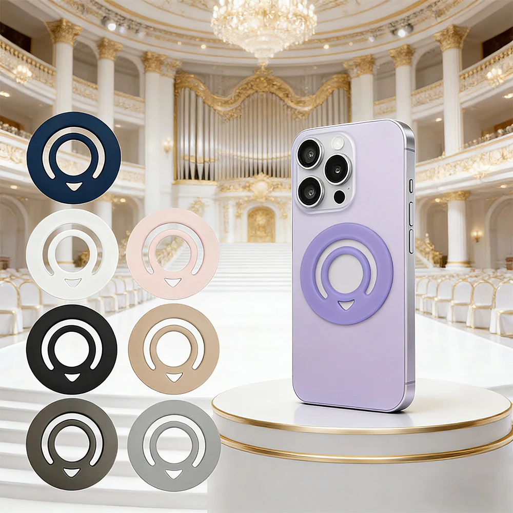 Support pour tablette, anneau magnétique pour téléphone, 2 sections, simplicité, 1 pièce, support de téléphone en caoutchouc silicone, popsocket, support magnétique Magsafe, double face