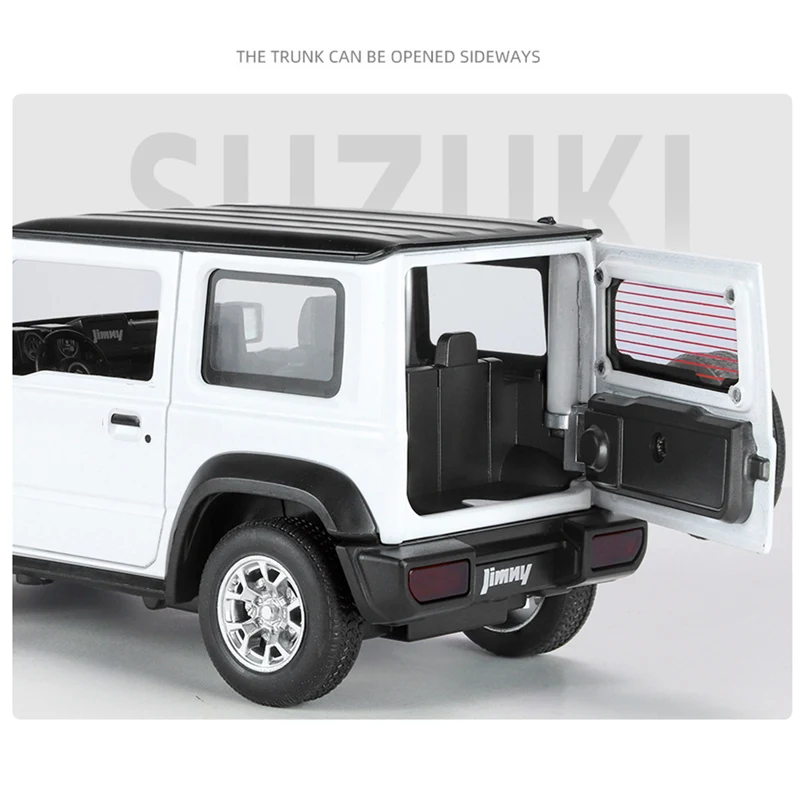 1:24 SUZUKI Jimny SUV Alloy Car Model Diecasts Metal Off-Road Vehicles Car Model Simulation Sound Light Collection Kids Toy Gift 4