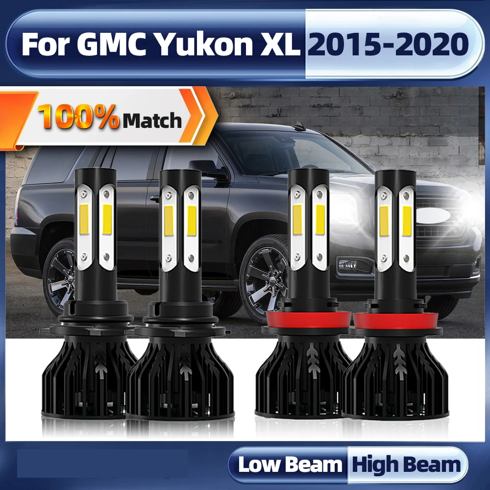 

LED Headlight 9005 HB3 H11 Auto Headlamps 240W 40000LM Super Bright Car Light Bulbs For GMC Yukon XL 2015-2017 2018 2019 2020
