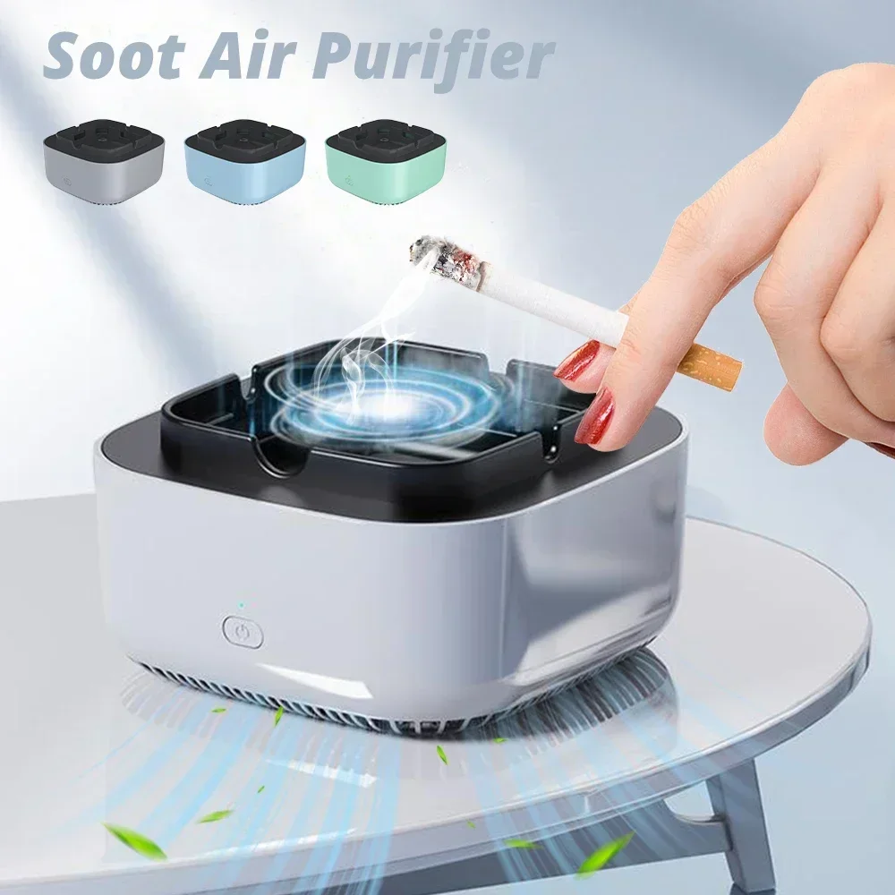 

New Purifier Creative Ashtray Negative Ion Household Air Square Purifying Filter Remove Odor Smoke with Aromatherapy Smokeless