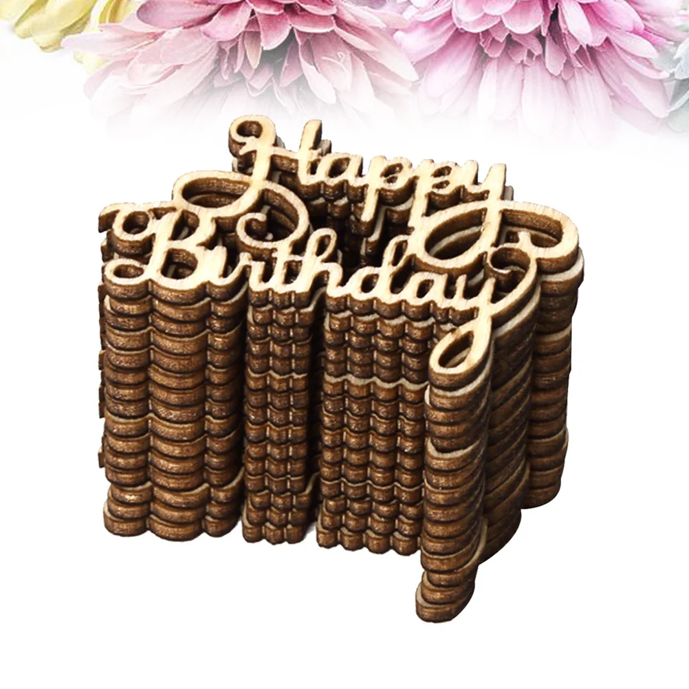 

Happy Birthday Wooden Piece Decor Prop Wood Piece Wooden Party Sign For Birthday Party Home Gathering Hanging Wood Piece