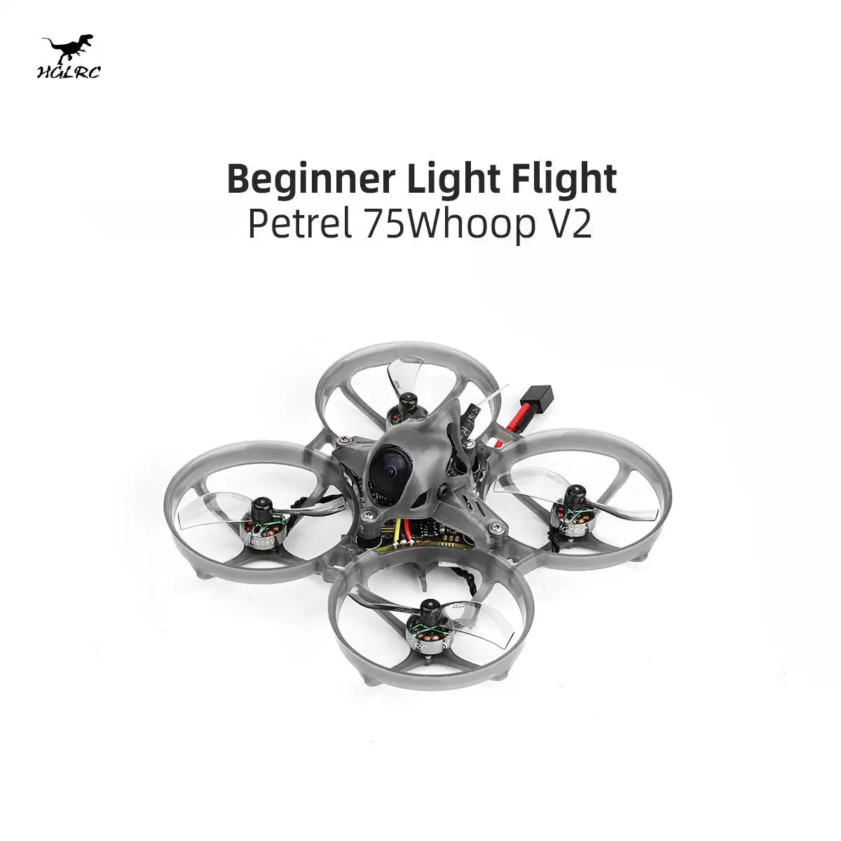 

HGLRC Petrel 75Whoop V2 Brushless Motor Indoor FPV Drone Tinywhoop Quadcopter SPECTER 10A AIO 0802 21000KV for FPV Beginner