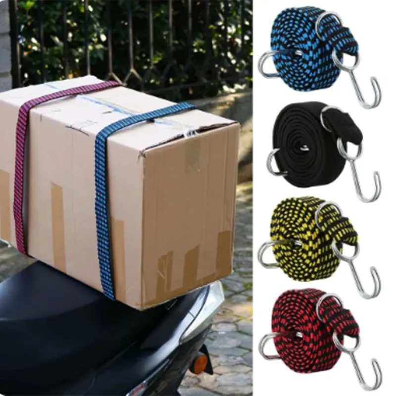 Cargo Straps Luggage Strap Cargo Tie Down Strap Tie Down Straps Lashing Strap Elastic Belt Bungee Straps Elastic Binding Rope Trunk Elastic Belt Bungee Cord Hooks 0.5/1/2M Elastics Rubber Luggage Rope Cord Hooks Bikes Rope Tie Bicycle Luggage Roof Rack Strap Fixed Band Hook Car Accessories