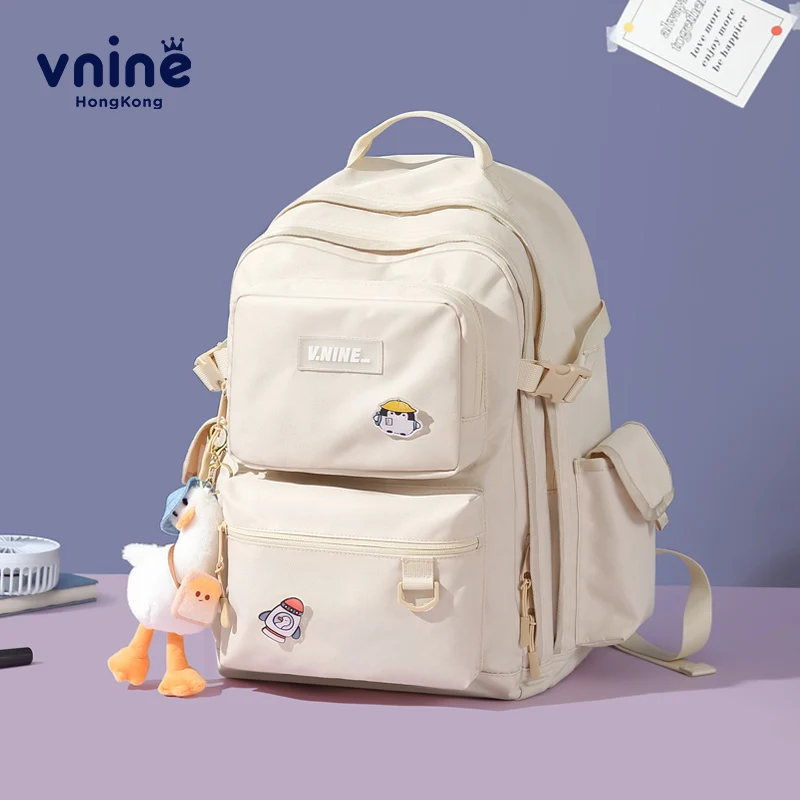 VNINE backpack for women 2024 new minimalist and large capacity high school student backpack for men