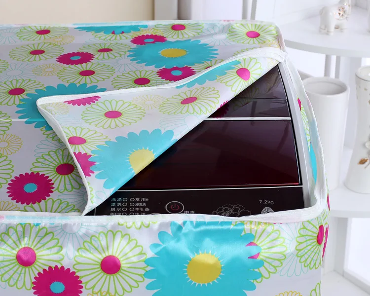 Description Picture 6 of itemCross-Border Wholesale Large Washing Machine Cover Satin Cloth Dustproof Automatic Roller Twin Tub Washing Machine Dust Cover