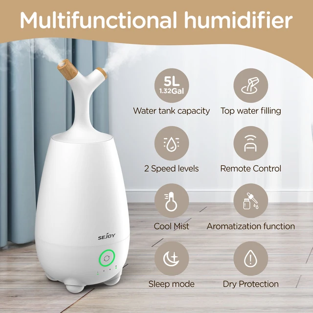 Sejoy Air Humidifier For Home 5L Ultrasonic 1