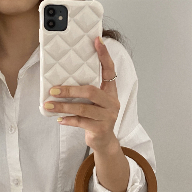Candy Color Luxury Diamond Lattice Phone Case For iPhone 11 12 13 Pro Max X XR XS 7 8 Plus SE Soft Silicone Shockproof Cover