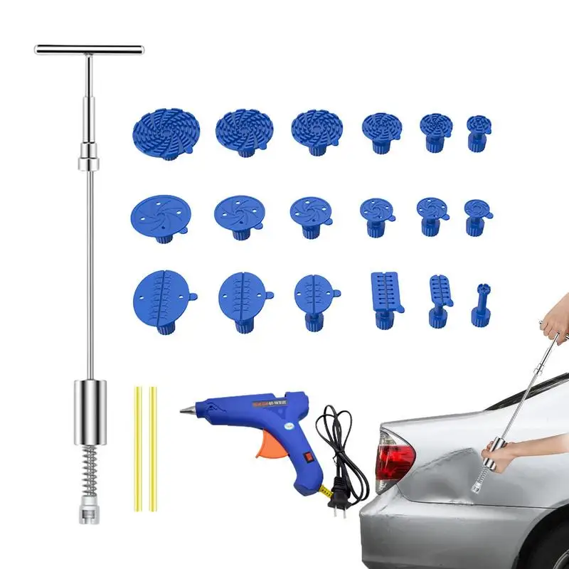 

Dent Removal Tool Dent Repair Puller Tool Kits T-bar Dent Puller Dent Removal Repair Remover Tool Kit With 18 Heads Kits