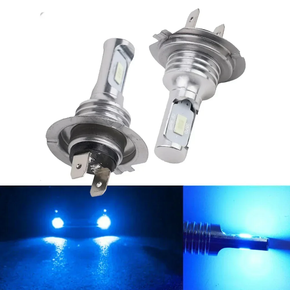 Headlight Bulbs Blue light 3570 LED 80W 8000LM H7 8000K High Low Beam Ice Blue Replacement