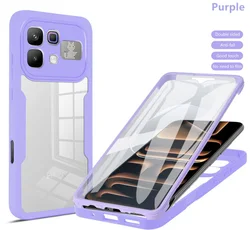 Luxury Transparent 360° Full - Body Shockproof Phone Case - Deluxe Edition for Infinix Note 60 (PURPLE)