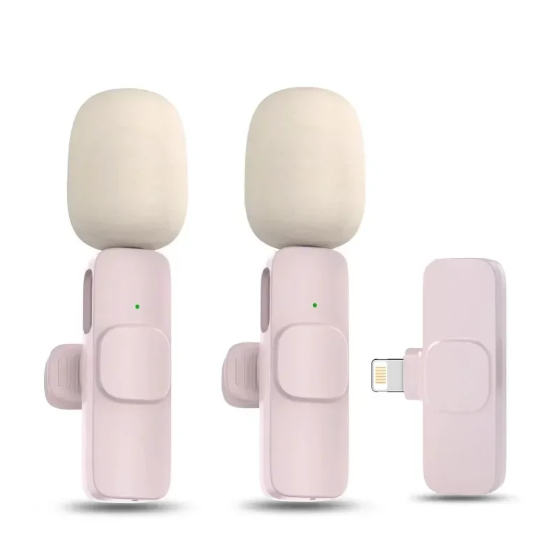 Wireless Lavalier Microphone Audio Video Recording Mini Mic for iPhone Android Mobile Phone K1