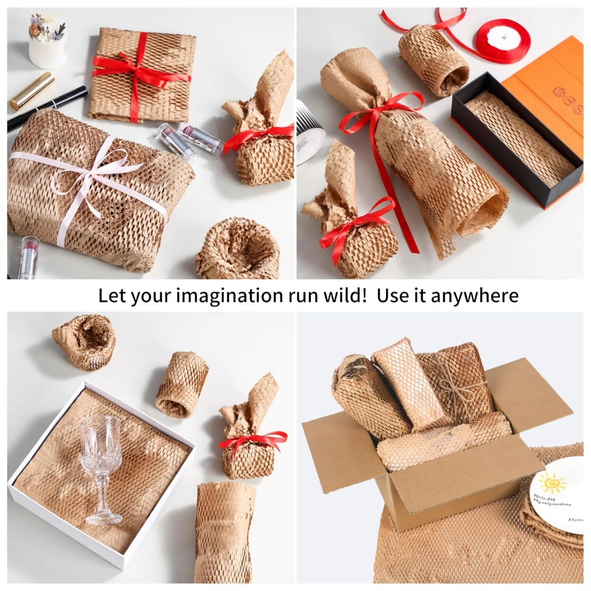 Wholesale Honeycomb Packing Paper Cushioning for Shipping Boxes Gift Wrapping 100% Recyclable Crash Protection Crash Protection