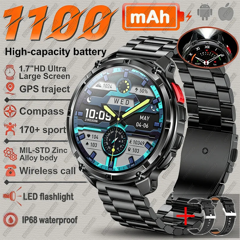 Rugged Outdoor Smartwatch with GPS & 120-Day Standby