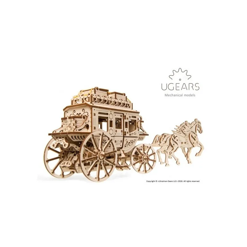 Сборная модель Ugears Почтовый дилижанс | Игрушки и хобби