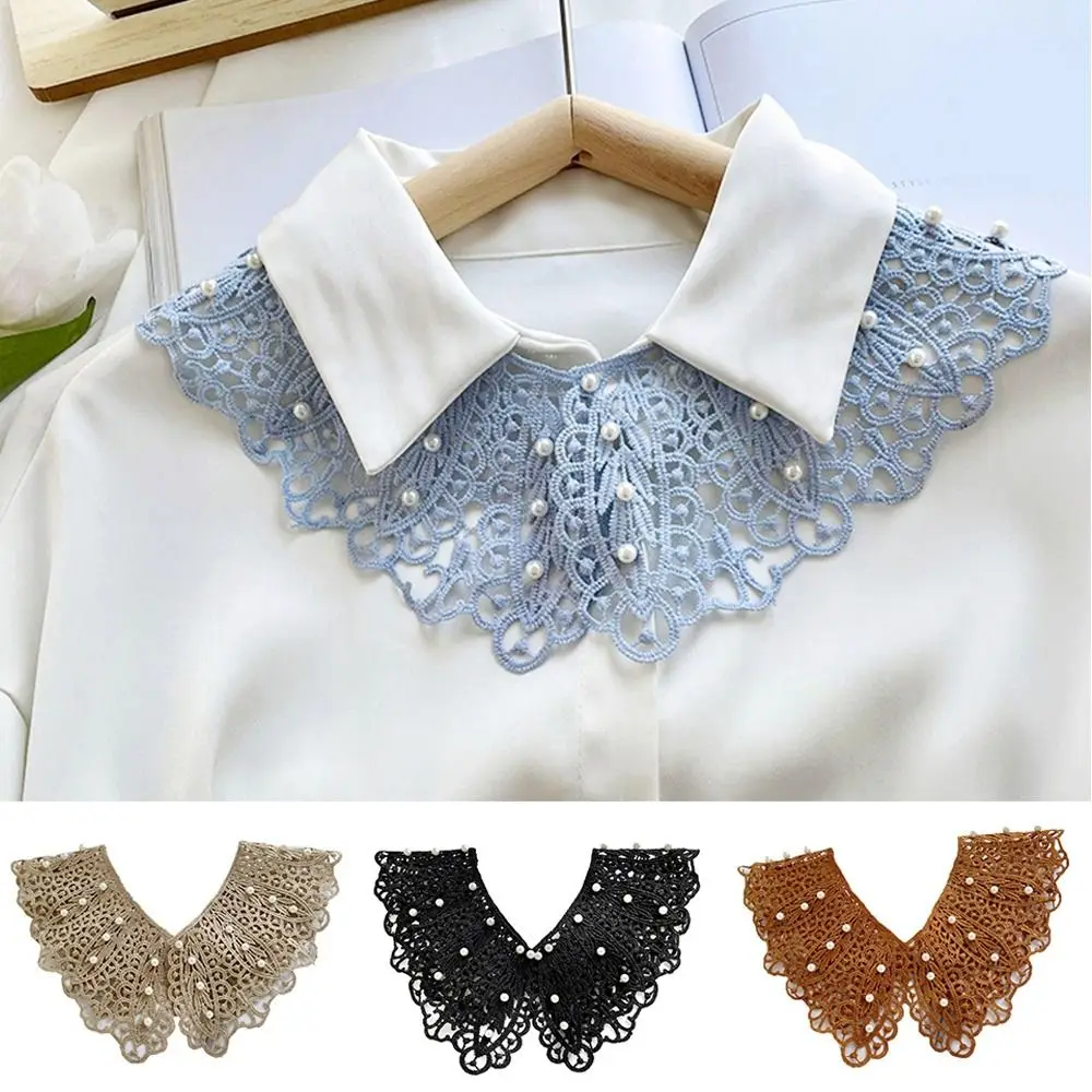 

Doll Collar Lace Fake Collar Pearl Clothes Accessories Shawl Dress Decorative Shoulder Cotton Decoration Shirt Collar