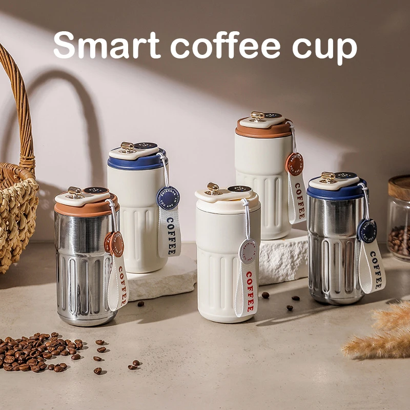 Thermos Cup for Coffee Smart 316 Stainless Steel Thermos Bottle Temperature Display Insulated Portable Vacuum Flasks for Gift