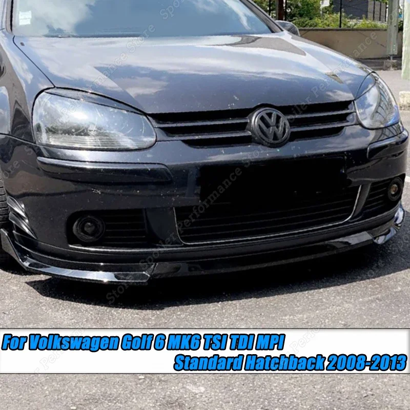

Для Volkswagen Golf 6 MK6 TSI TDI мпай Стандартный Хэтчбек 2008-2013 автомобильный передний бампер сплиттер губа спойлер комплекты аксессуаров для кузова