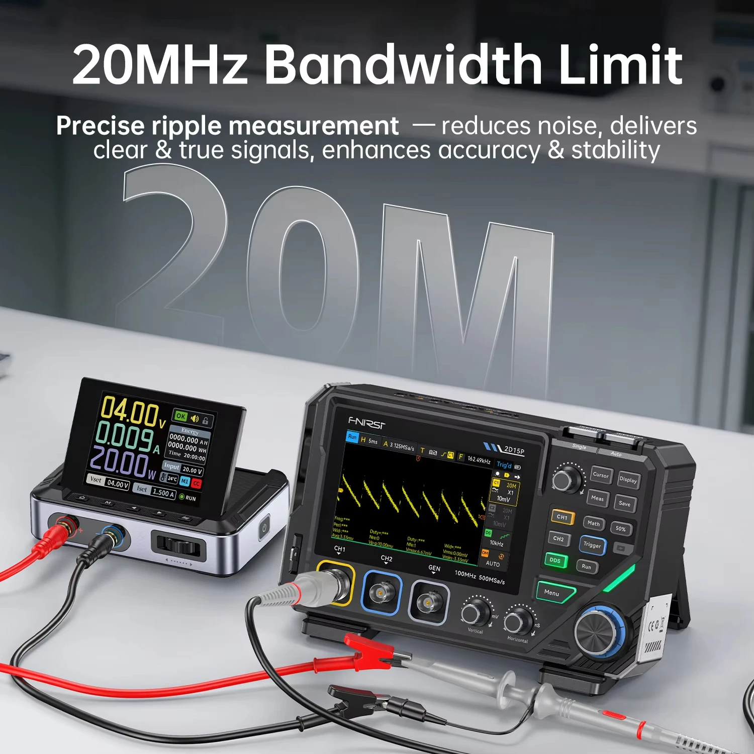 2D15P Digital Oscilloscope Multimeter Signal Generator 3-in-1 Dual Channel Touch