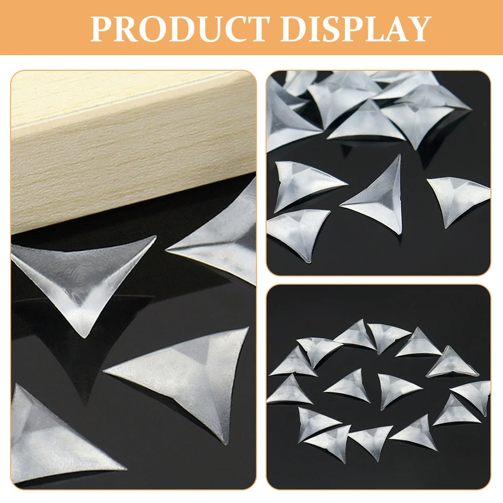 200 Pcs Transparent Stair Dust Corner Durable Dirtproof Splashproof Decorative Triangle Corner Guards Wall Cabinet Drawer