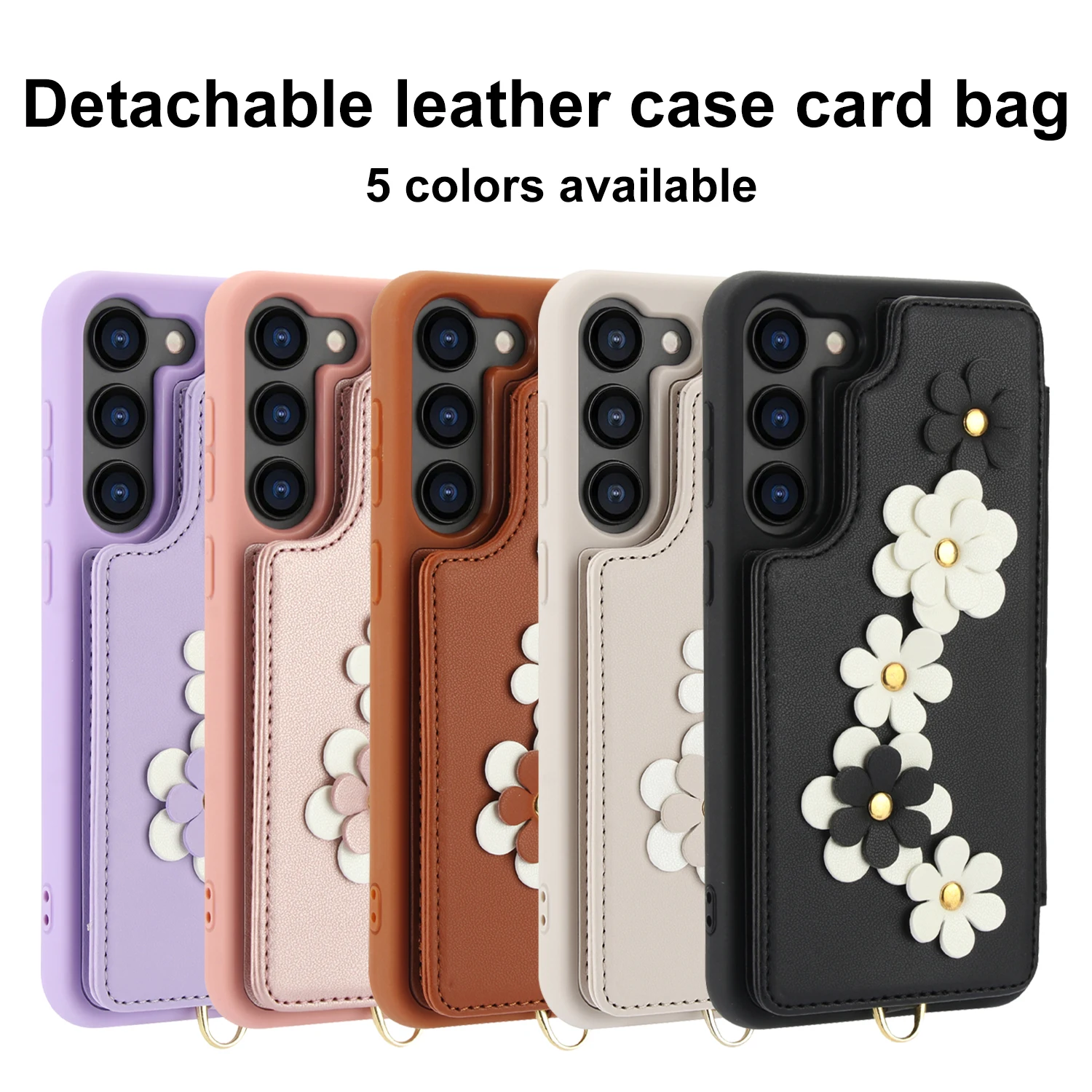 Elegant Crossbody Leather Rope Wallet Wrist Strap Phone Case Cover